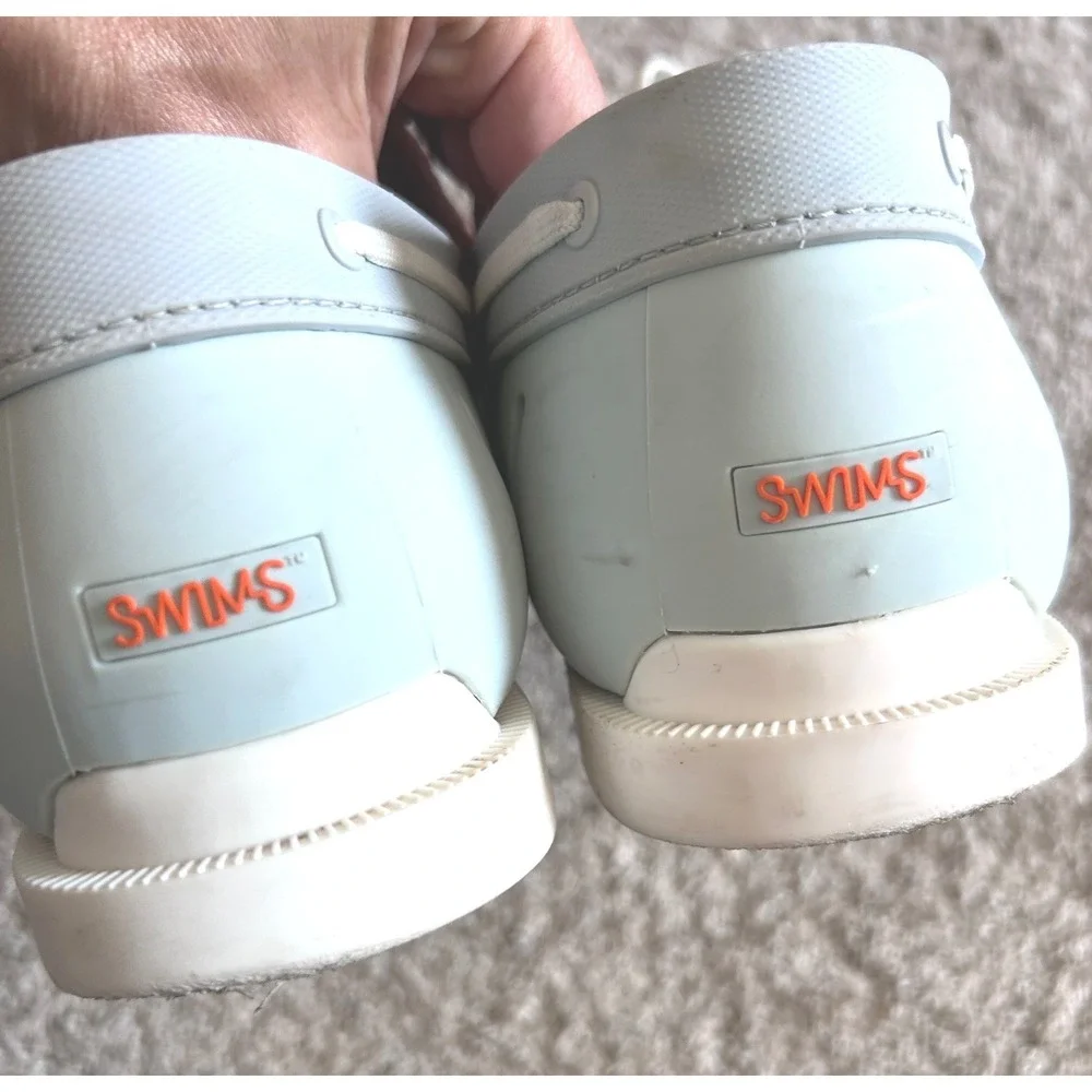 Swims Light Blue and White Boat Shoe Loafers